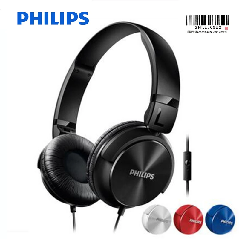 Philips SHL3060 Проводная поддержка наушников Musi& Movie с стерео басом регулируемая повязка на голову для Xiaomi huawei Galaxy