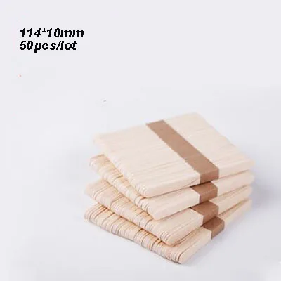 114X10mm 50pcs Разные размеры из натурального дерева и красочные деревянные палочки для мороженого для детей DIY ручной работы художественные закладки домашний Декор 50 шт./лот - Цвет: 114X10mm 50pcs