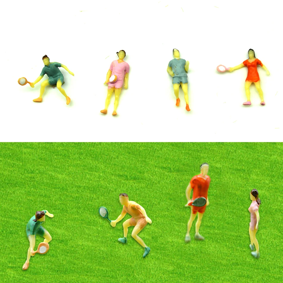 

50pcs 1/75 Scale Model People Painted Sport Miniature Figure For Children Toys Building Road Landscape Layout Plastic Diorama