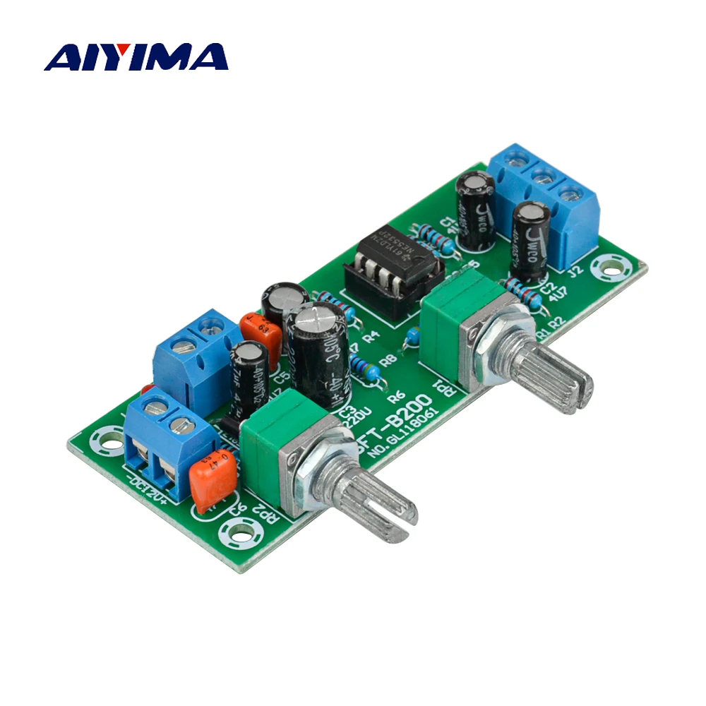 

AIYIMA Hifi Filter DC 12V-24V Low Pass Filter NE5532 Bass Tone Subwoofer Preamplifier Preamp Audio Board DIY For Home Theater