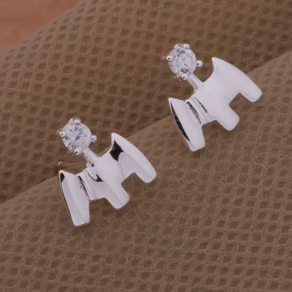 Женские серебряные серьги AE331 ювелирные изделия с инкрустированным камнем/asgajjna