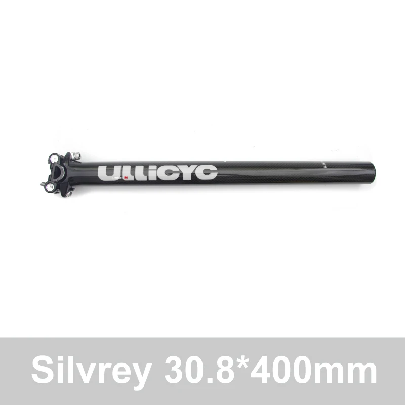 Silver 30.8x400mm Ullicyc труба из углеродистого волокна 3K полностью карбоновый Подседельный штырь Красочный Горный/Шоссейный велосипед Подседельный штырь 27,2/30,8/31,6/33,9/34,9*350/400 мм - Цвет: Silver 30.8x400mm