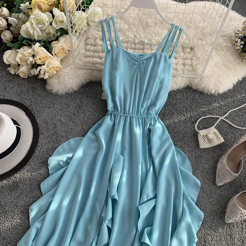 2019 новые модные женские платья гофрированное платье ремень с высокой талией |