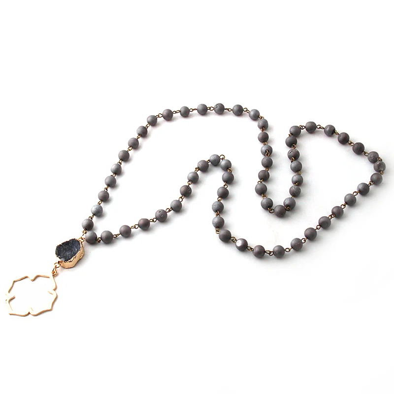 Бесплатная доставка натуральные открытые бусины с драпировкой женское ожерелье