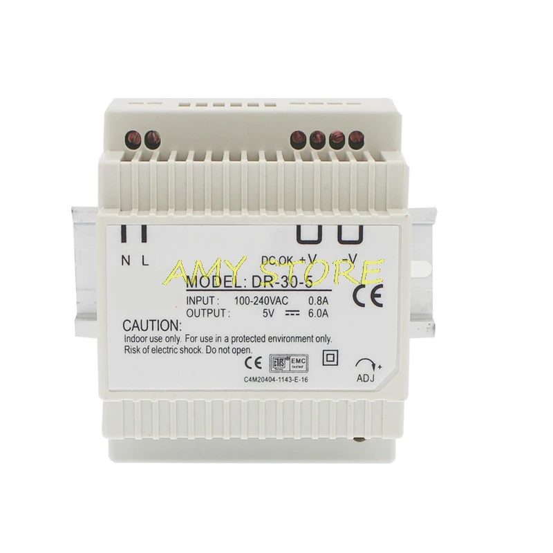 DR 30 Вт одиночный выход Постоянный ток 5 в 12 В 15 24 din рейка Switching импульсный