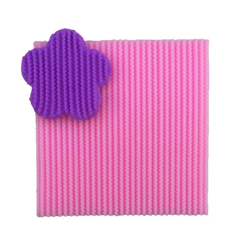 Полосатая кружевная силиконовая форма в виде сахарного торта женская для