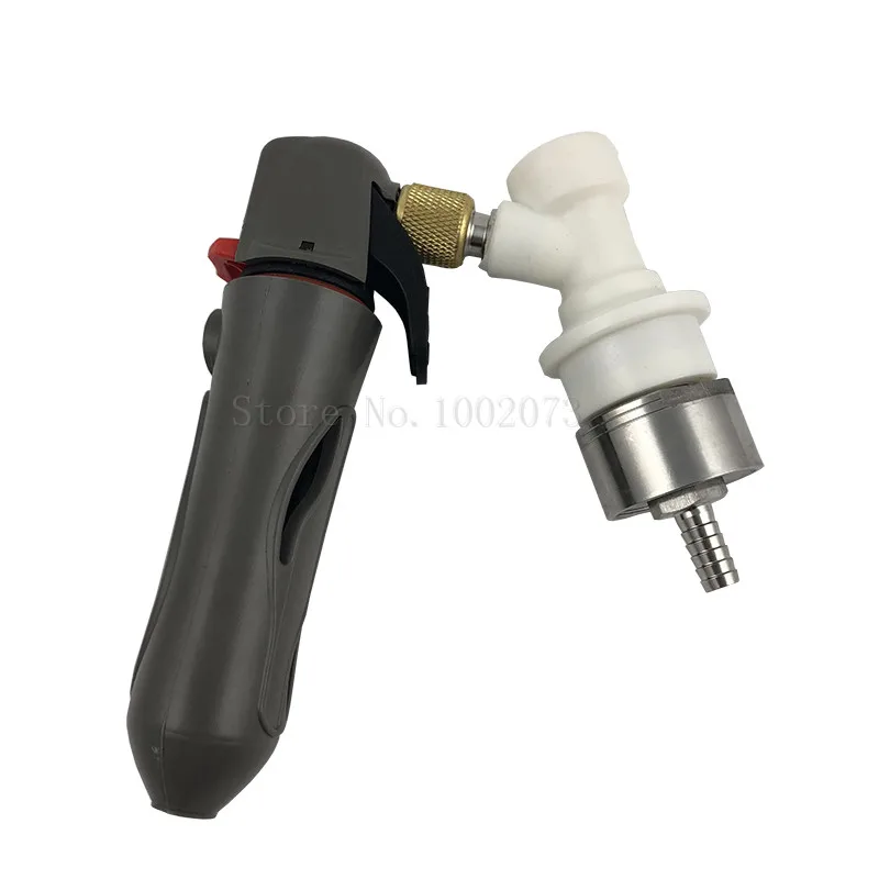 

Homebrewing Co2 Keg Charger Kit With Ball Lock Disconnect & Stainless Steel Carbonation Cap w/ 5/16" Barb