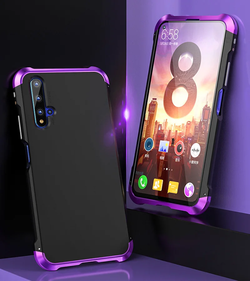 Чехол для Honor 20 3 в 1, металлический бампер, противоударный чехол для Honor 20 Pro P30 P20 Pro, гибридный алюминиевый+ пластиковый бампер, чехол