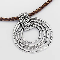 2pcs fleck four big circle simple charms pendants for necklace bracelet making fashion jewelry findings 67x63mm