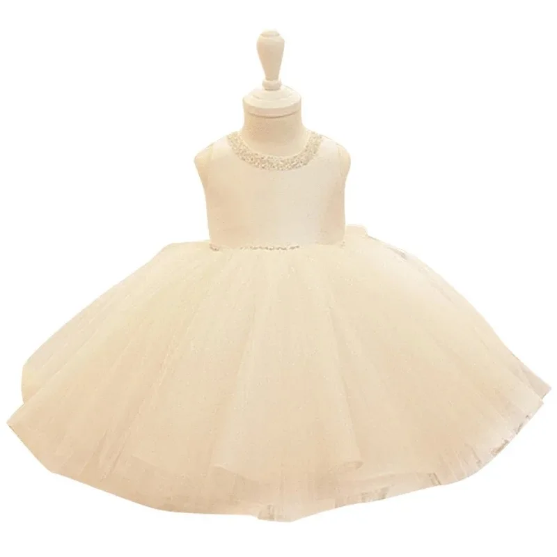 Платье для новорожденных девочек фатиновое свадебное платье цвета слоновой