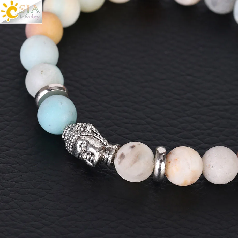 Мужской браслет Будды из натурального камня CSJA бусина мала баланс чакры