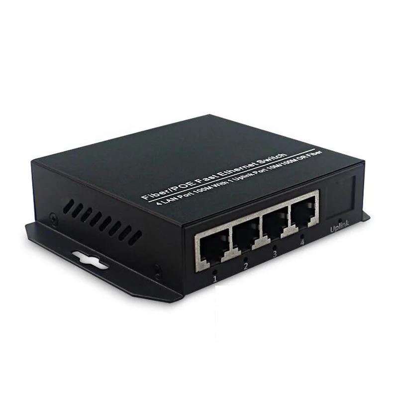 10/100 база 1 25G SC Simplex mode Волоконно-Оптический 4 порта RJ45 Enternet медиа конвертер Netlink
