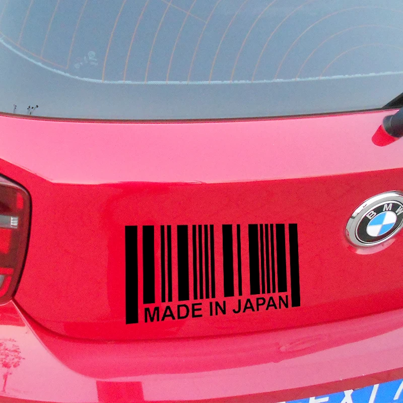 Сделано в Японии штрих-код наклейка-JDM Светоотражающая виниловая наклейка