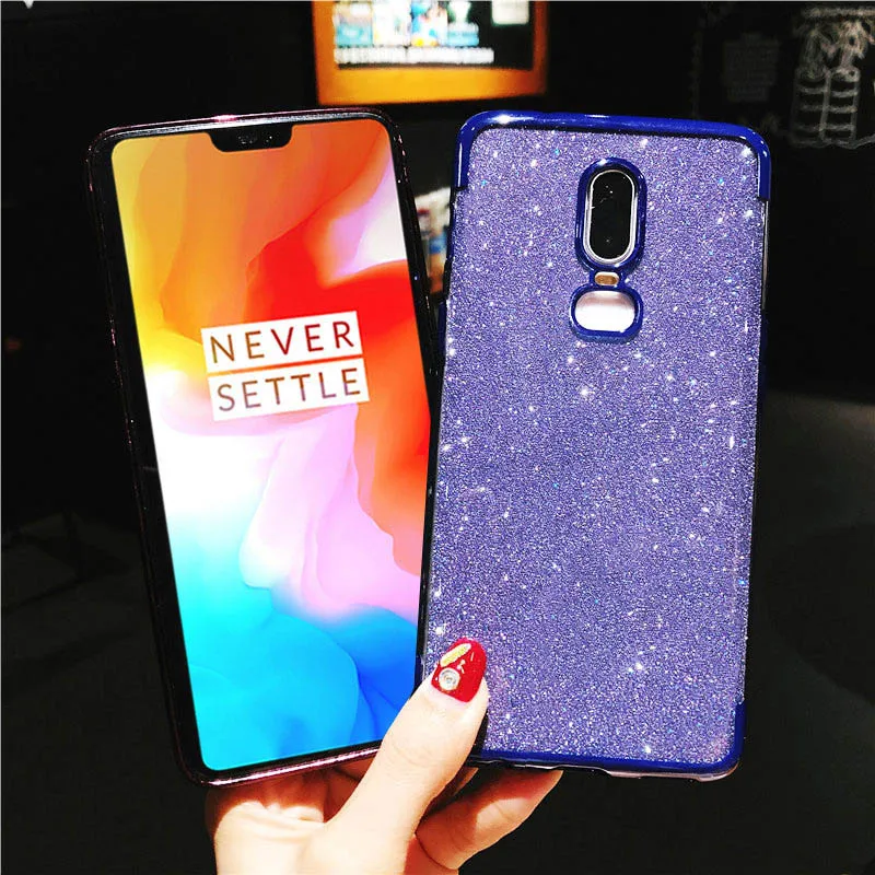 Fashion Glitter Case For One Plus 6 5 5T Cover Silicone Back Bling Soft OnePlus 1+6 TPU Phone Cases Fundas |