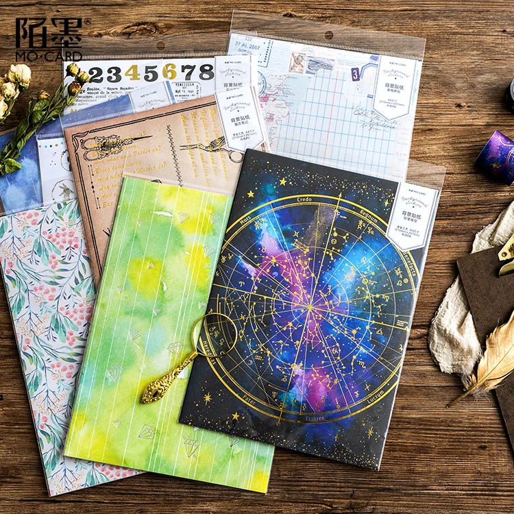 Оригинальные наклейки для фона формата А4 восемь серий декоративных наклеек