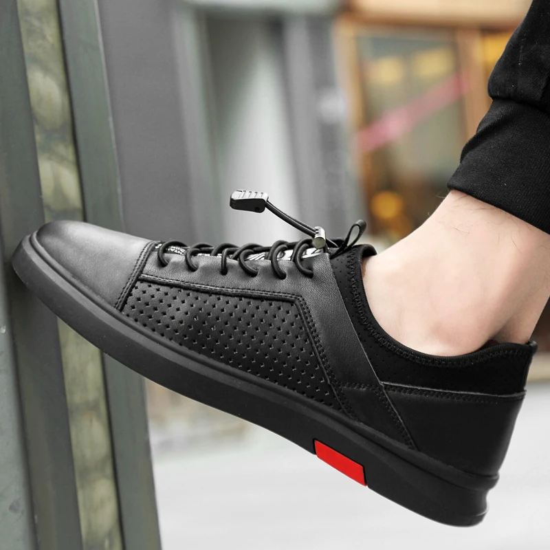 

Men Loafers genuine Leather Casual Shoes outdoor Men Flats Oxfords Shoes For Men fashion breathable Driving Shoes Sneakers Men 3