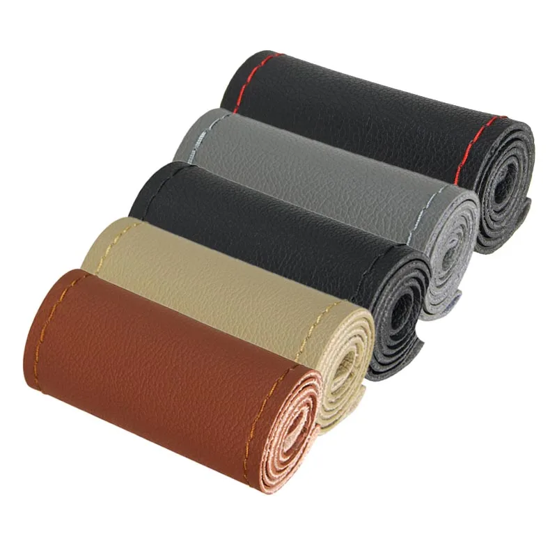 Digitalboy Черный Микрофибры Кожа Рук Сшиты Косу Машина Руль Крышка Skid Доказательство