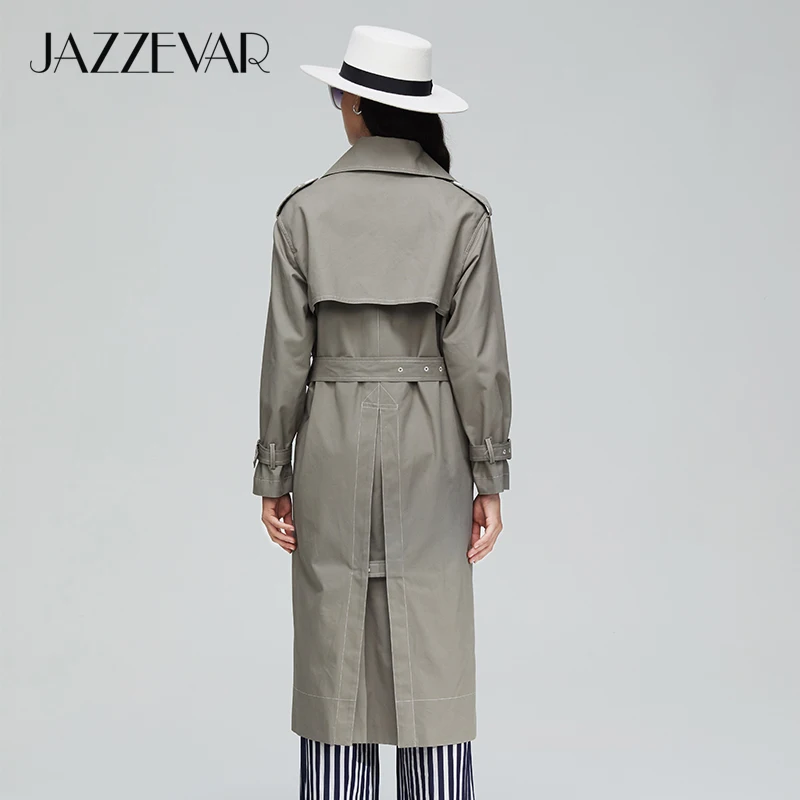 Новое поступление осеннее пальто JAZZEVAR2021 Женский Топ хлопковый двубортный