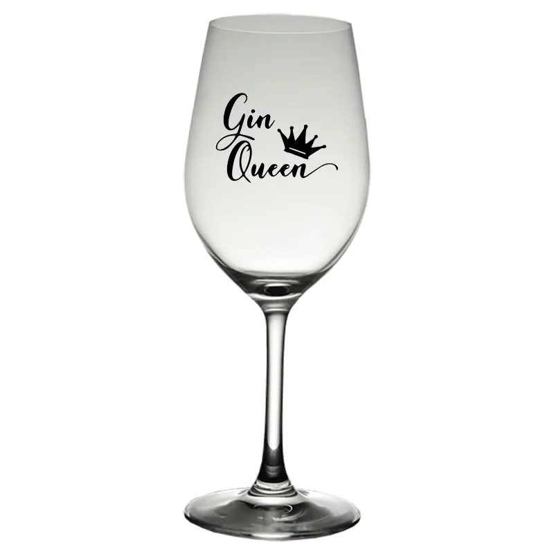 YOJA 6 5X4 7 см шт. Gin queen на день рождения для вечеринки вина стеклянная наклейка
