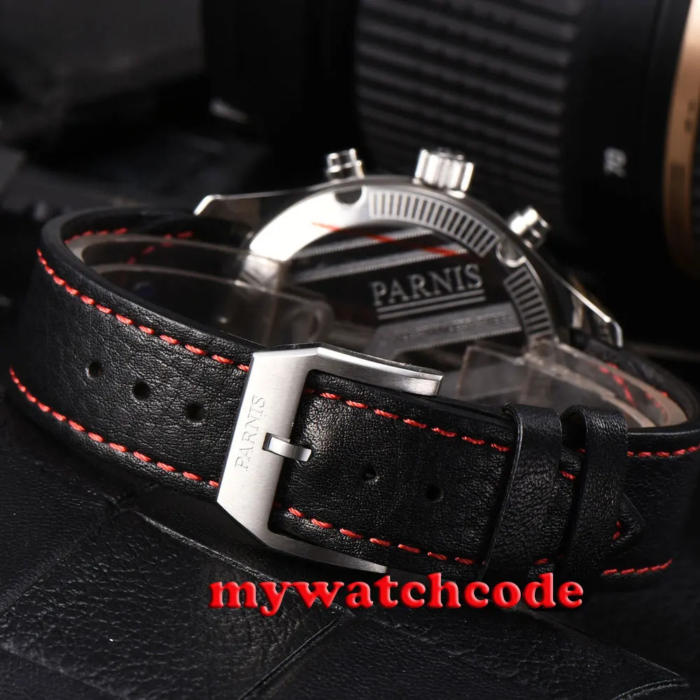Кварцевые мужские часы с черным циферблатом parnis 43 мм|watch men|watch men quartz watchwatch watch |