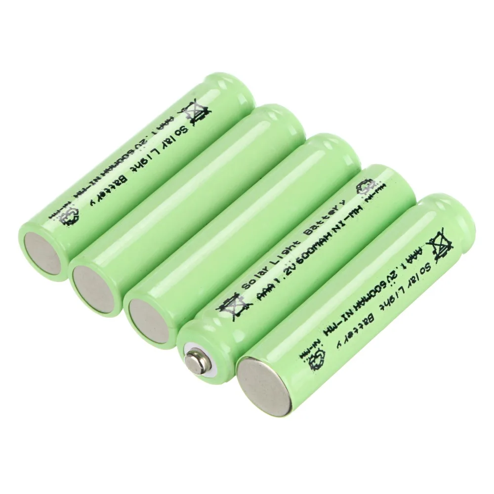 environmental solar battery! 5 PCS AAA Solar Light Batteries Rechargeable 1.2V 600mAh For Garden Lights | Электроника