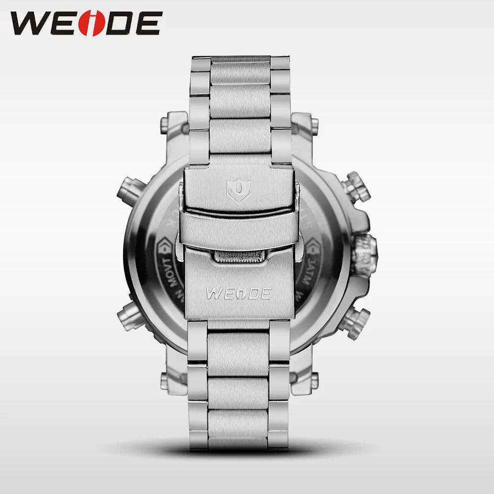 WEIDE мужской роскошный бренд часов спортивные цифровые часы из нержавеющей стали