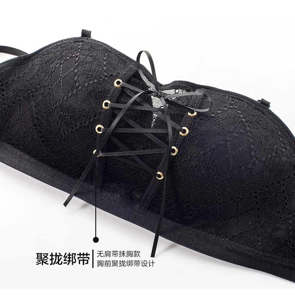 Нижнее белье для женщин бюстгальтер без косточек с чашкой 1/2 пуш-ап на бретелях |