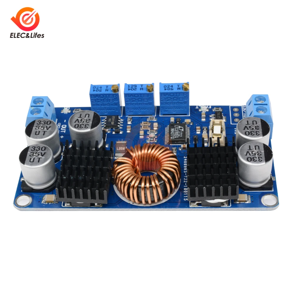 LTC3780 DC-DC преобразователь постоянного тока в постоянный ток 5-32V постоянного тока до 1 V-30 V 10A CC/CV автоматическое шаг вверх вниз плата преобразователя Регулятор зарядки Модуль Мощность модуль питания 12V