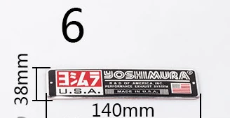 Yoshimura long Авто выхлопной глушитель выхлопной трубы наклейка Водонепроницаемый автомобиля 3M yoshimura Стикеры мотоцикл наклейки Мото Gp KTM CRF YZF KLX KXF РМЗ CBR - Цвет: Yoshimura long