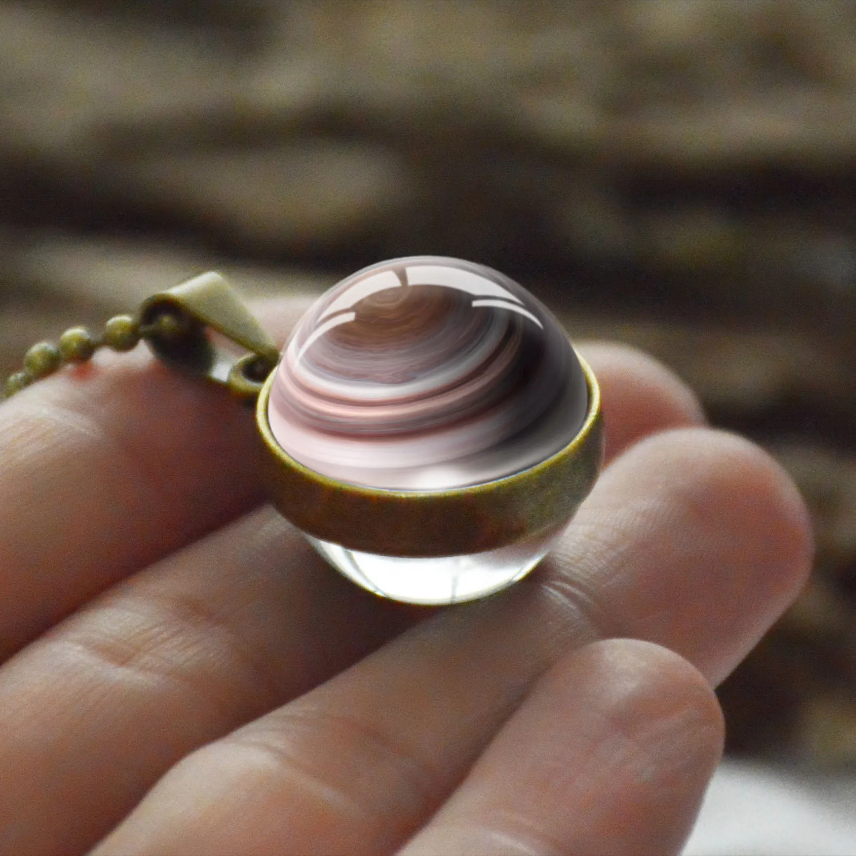 Saturn Новое индивидуальное модное двухстороннее ожерелье со стеклянным шариком, с рисунком планеты земли, ювелирное изделие, Галактическая астрономическая подвеска, ожерелье - Окраска металла: Saturn