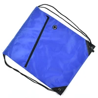 waterproof drawstring backpack solid zipper dust backpacks nylon shoes bags sport travel drawstring backpack bag