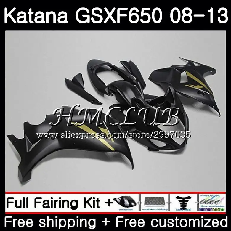 Набор для SUZUKI KATANA GSX650F 2008 2009 2010 2011 2012 2013 37HC.19 плоский черный GSXF 650 650F GSXF650 08 09 10 11 12 13
