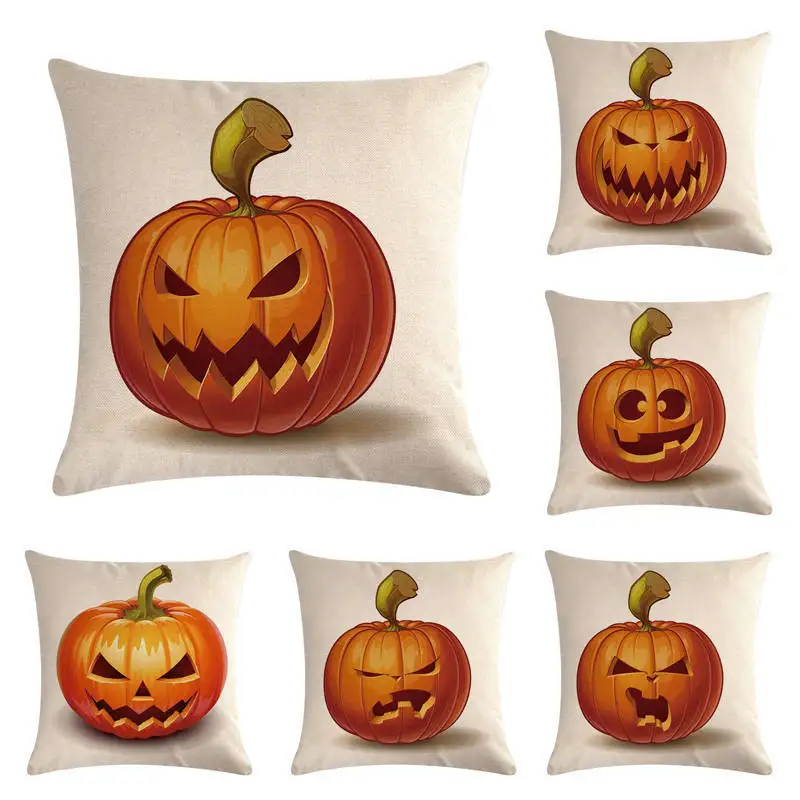 Наволочка с изображением тыквы в стиле Хэллоуина|Наволочки| |