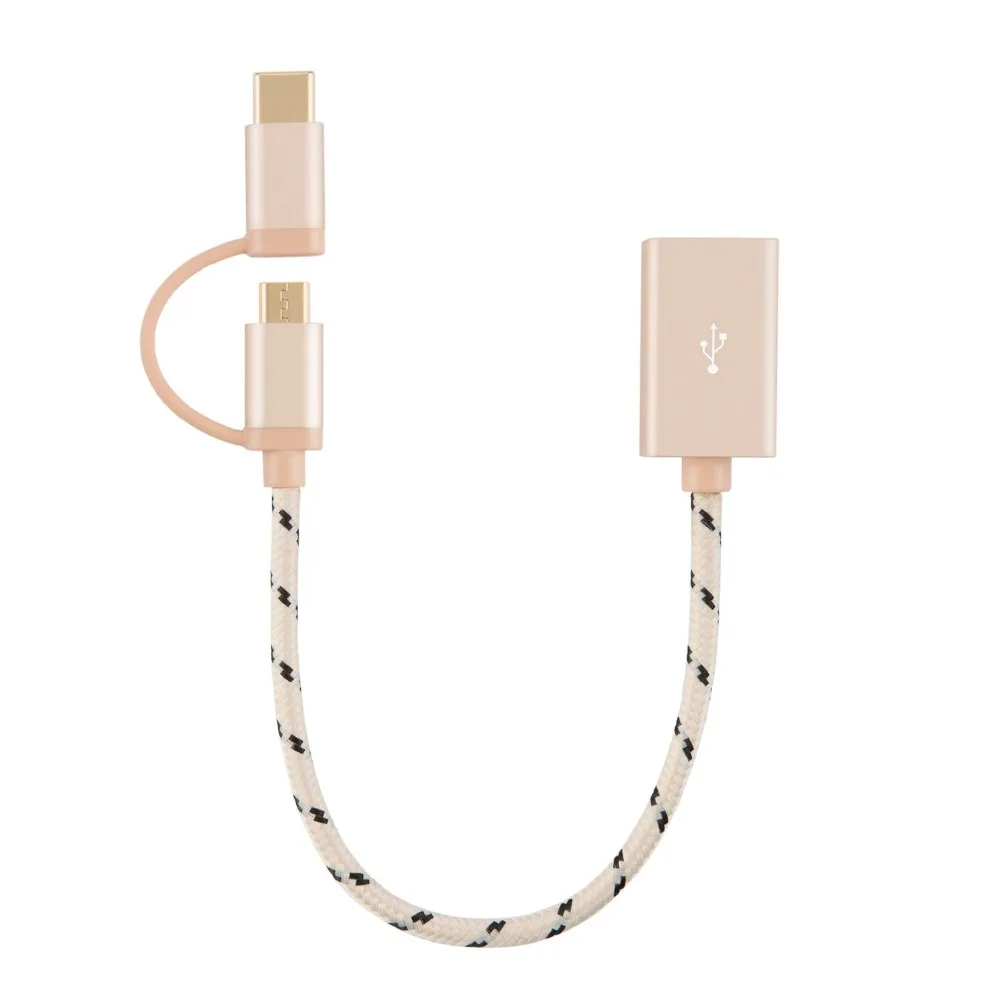 Robotsky 2 в 1 type C Micro USB OTG кабель адаптер Android USB OTG адаптер для Xiaomi Redmi samsung разъем USB OTG адаптер