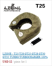 LZONE-титановый Турбо тепловой щит турбо одеяло для Audi S3/Volkswagen Golf Mk7/Seat Leon JR-TBF05