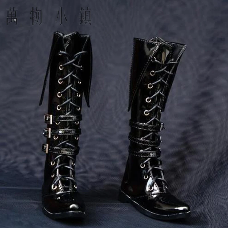 

NEW handsome Knight Black High Boots BJD Uncle 1/3 1/4 MSD SD Doll Shoes