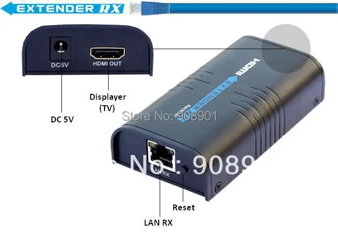 20 компл./лот LKV373A HDMI 1080P удлинитель 100-120 метров по Cat5/Cat5e/Cat6 | Компьютеры и офис