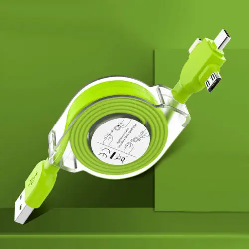 Выдвижной 3 в 1 USB зарядный кабель для Apple TYPE C Android планшета синхронизации Зарядное