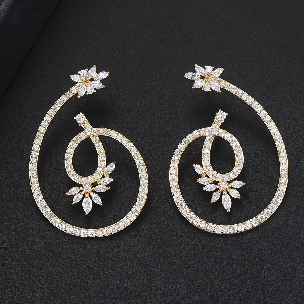 Женские свадебные серьги SISCATHY новые модные гвоздики в богемном стиле с фианитом