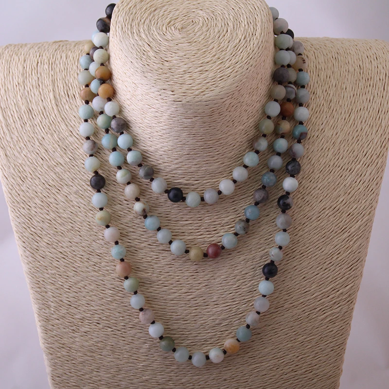 Бесплатная доставка бижутерия Artisan модные узелковые длинные Halsband камни
