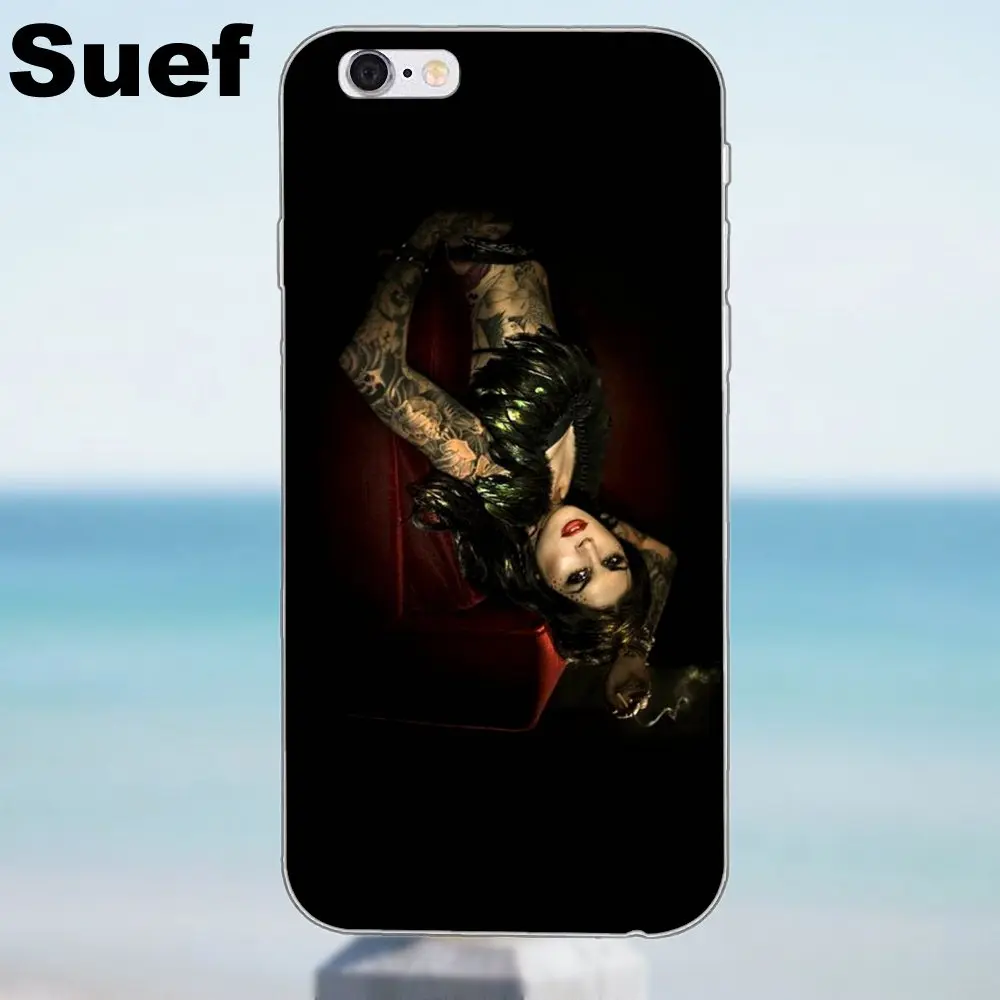 Suef Kat Von D Cat для iPhone X 4 4S 5 5S 5C SE 6 6S 7 8 Plus Samsung Galaxy J1 J3 J5 J7 A3 A5 2016 2017 мягкий модный чехол|for