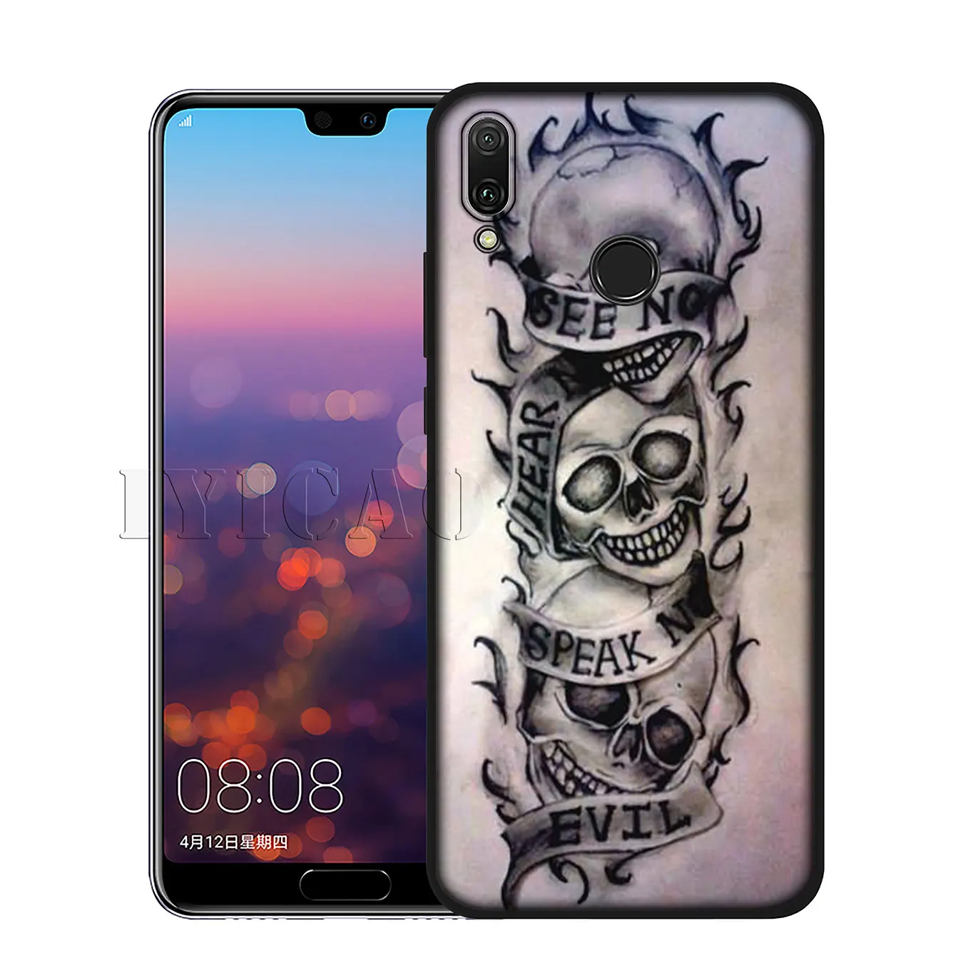 IYICAO мало смерть с косой Скелет Забавный силиконовый мягкий чехол для huawei P20 Pro P10 P8 P9 Lite мини P Smart крышка - Цвет: 10