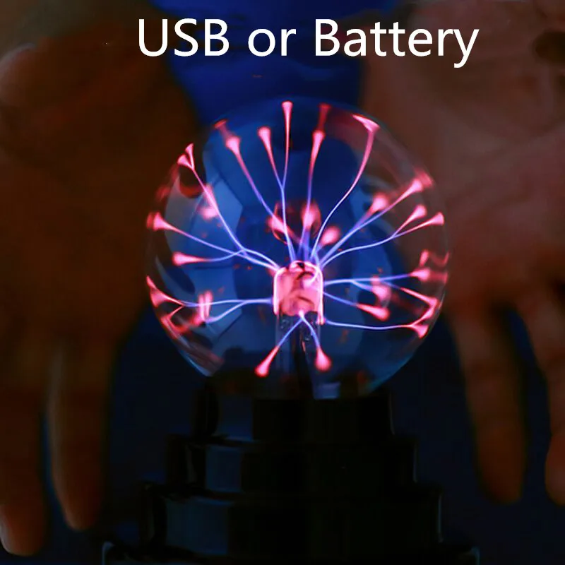 14x8 см USB Волшебная черная основа стеклянный плазменный шар Сферический светильник ning вечерние светильник сенсорный светильник s плазменный шар электростатический