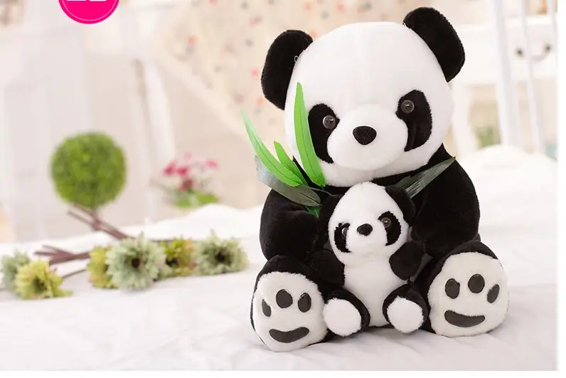 stuffed toy lovely bamboo panda hugged little doll plush throw pillow Christmas gift w9466 | Игрушки и хобби