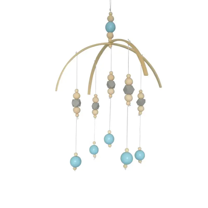 4 INS Nordic Style Wooden Beads Wind Chimes for Kids Room Baby Bed Hanging Wind Bell Newborn Gifts Nursery Decor Photography Props - Цвет: 4
