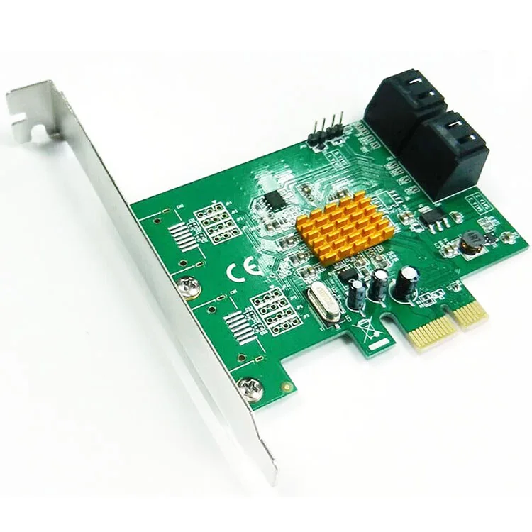 Плата расширения с 4 портами SATA3.0 6 Гбит/с на PCI Express 88SE9215 чипсет для Marvell|card cpu|card