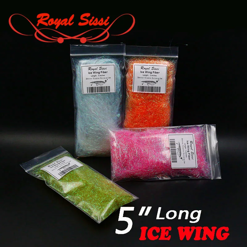 

7optional colors fly tying ice wing 12cm(5inches) long ice wing fiber synthetic wings tying material sparkle body Living Fibers