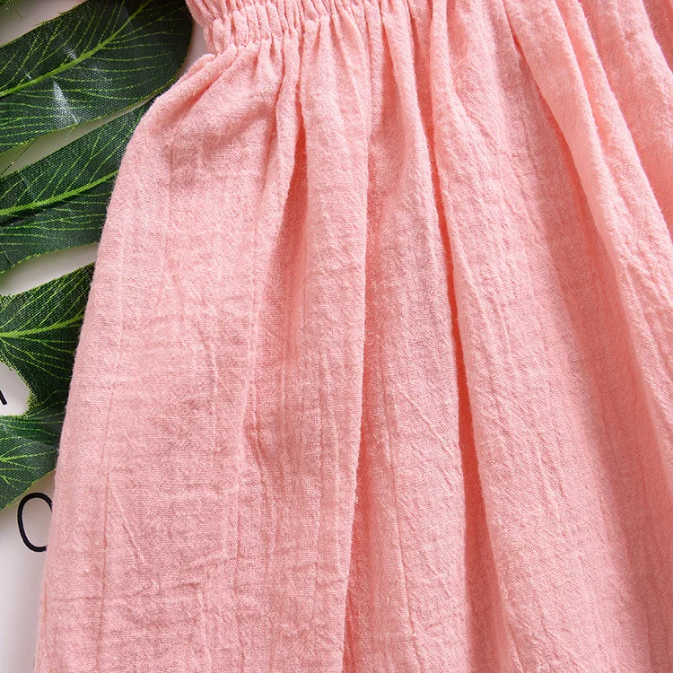 

Toddler Baby Girls Ins Ruffles Summer Halter Dress Beach Dress Off Shoulder Pink White Color Cute Dress