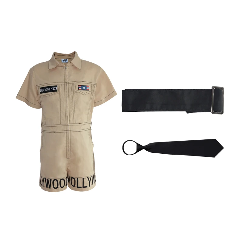 

Ropa Hip Hop Clothes For Girls Fashion Creative Army Costume With Necktie Stage Wear Jazz Suit Summer Girls Dance Costume BL1875