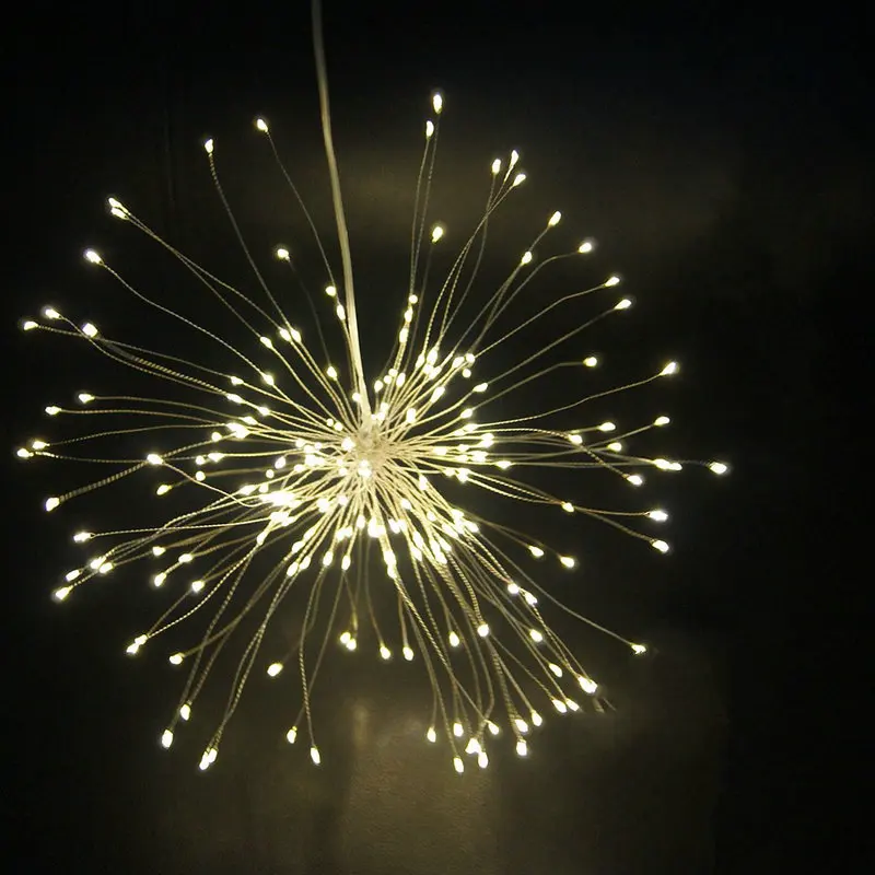 120LED с дистанционным управлением Серебряная подвесная гирлянда Starburst таймером